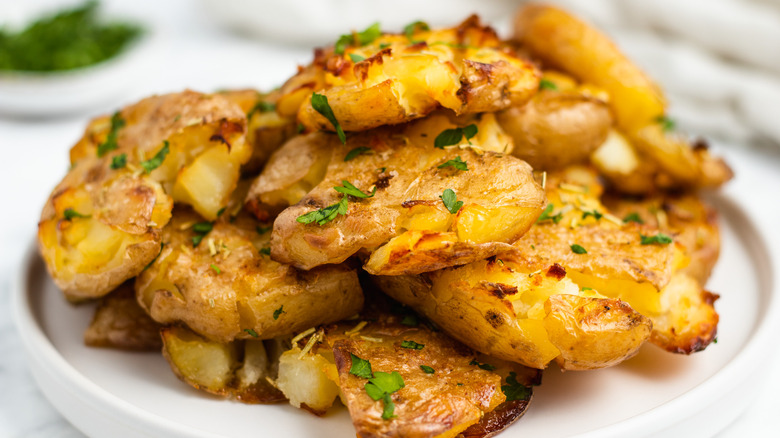 potatoes on a plate 