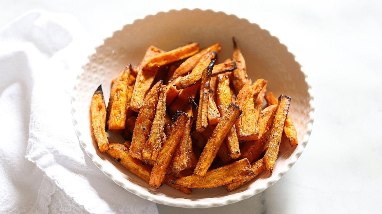 Baked Sweet Potato Fries {Crispy} - Two Peas & Their Pod