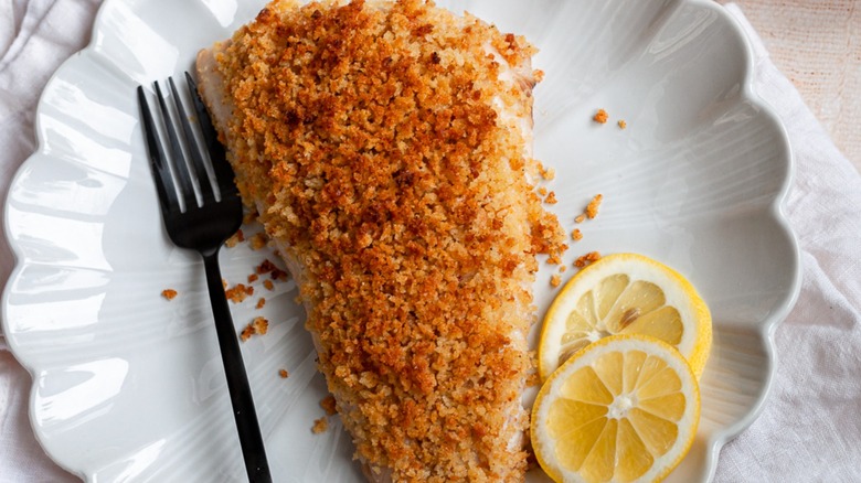 crumb-topped baked fish