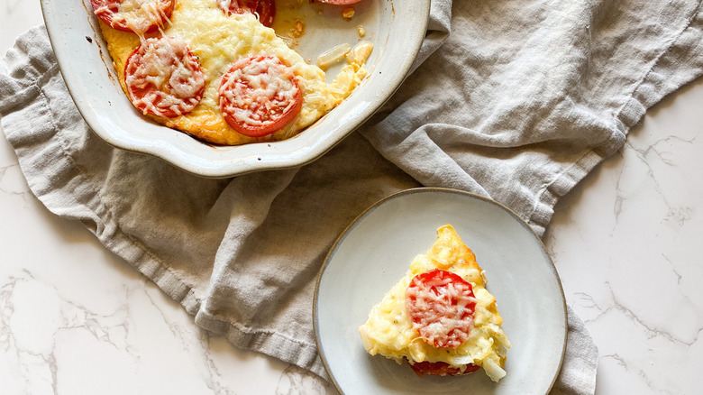 crustless tomato pie