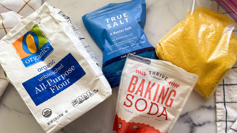 ingredients for crusty bread