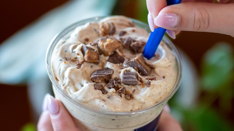 Concrete mixer with peanut butter cups