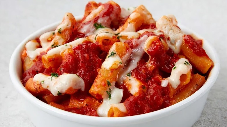 bowl of Sbarro baked ziti