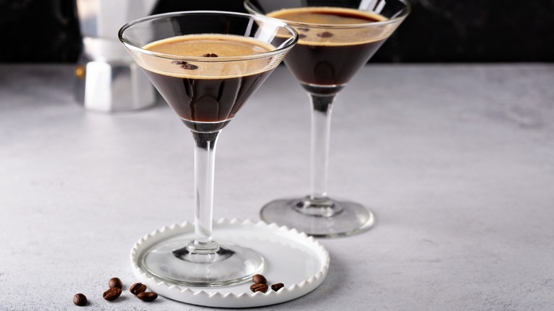 Two espresso martinis