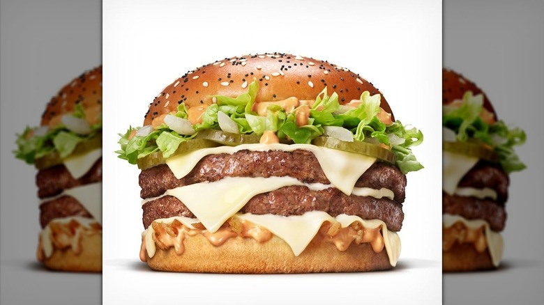 McDonald's Big Arch Burger against white background.