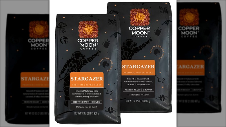 Two bags of ground coffee.