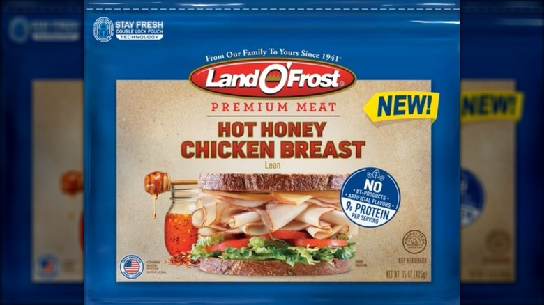 Pack of hot honey-flavored chicken breast.