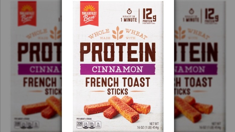 A box of Protein Cinnamon French Toast Sticks