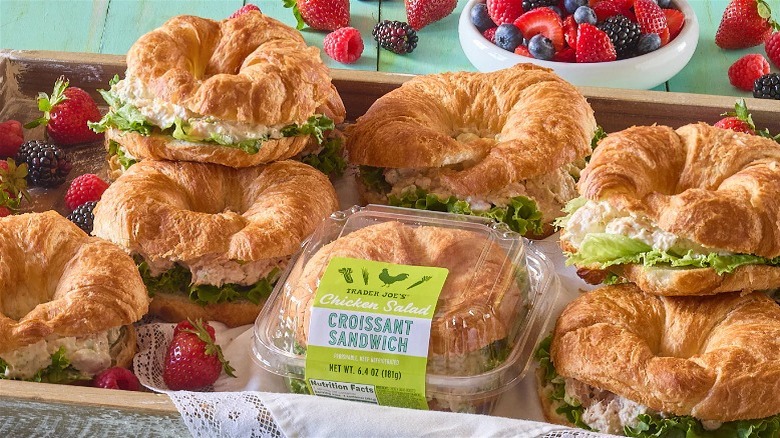 Trader Joe's chicken salad croissant sandwich