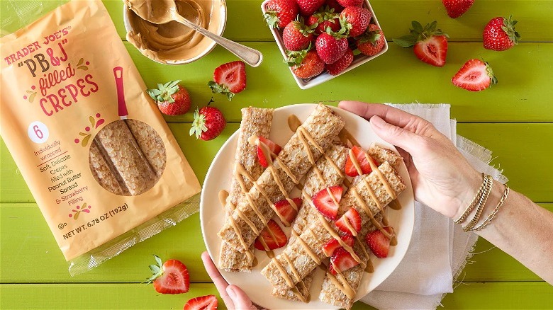 Trader Joe's "PB&J" filled crepes