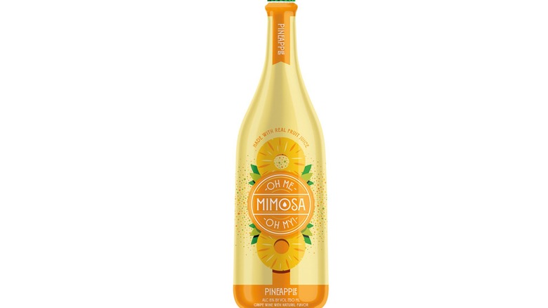 A bottle of the Oh Me, Oh My! Pineapple Mimosa from Aldi
