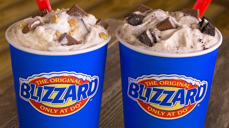 Two Dairy Queen Blizzard flavors 