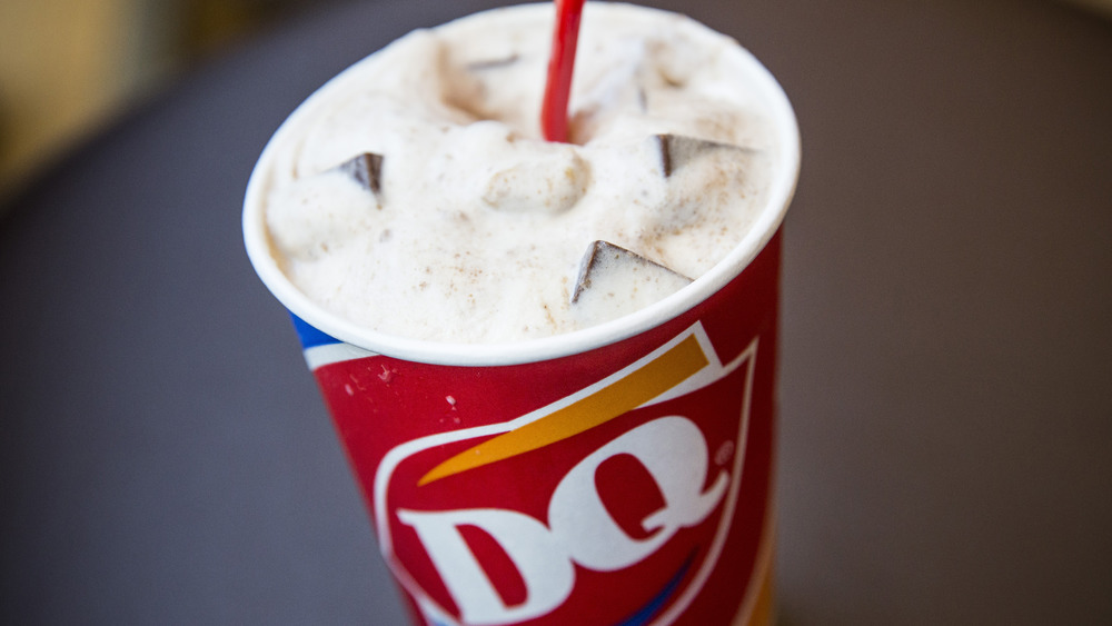 Dairy Queen Blizzard with straw