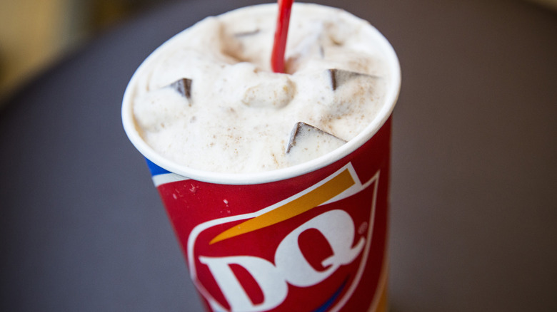 Mini Dairy Queen blizzard on black table