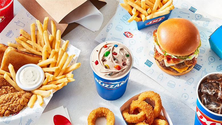 Dairy Queen Blizzard fries burger