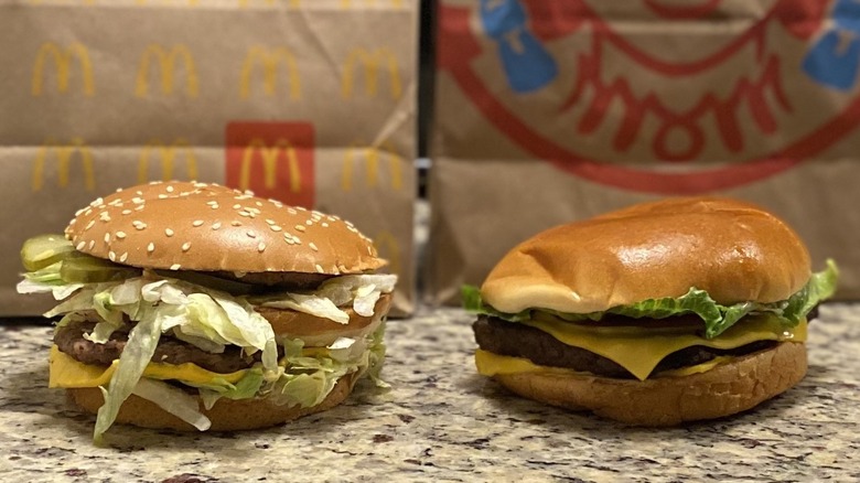 Big Mac and Dave's Single on counter