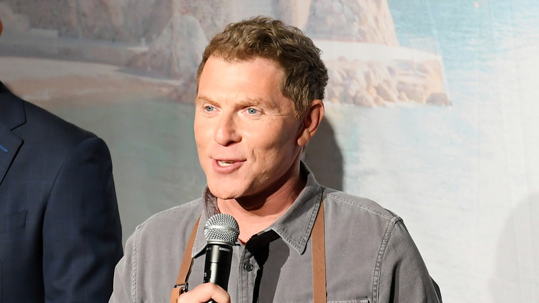Bobby Flay speaking at event