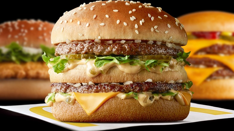 big mac and two burgers