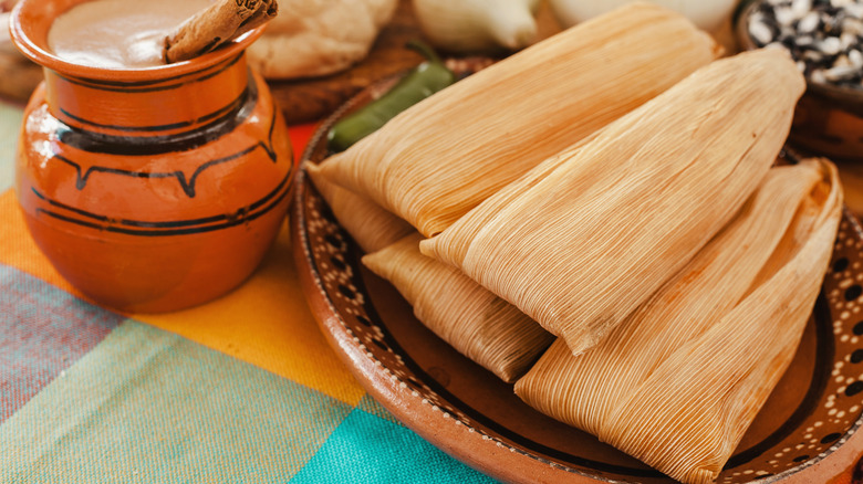 Tamales on a plate