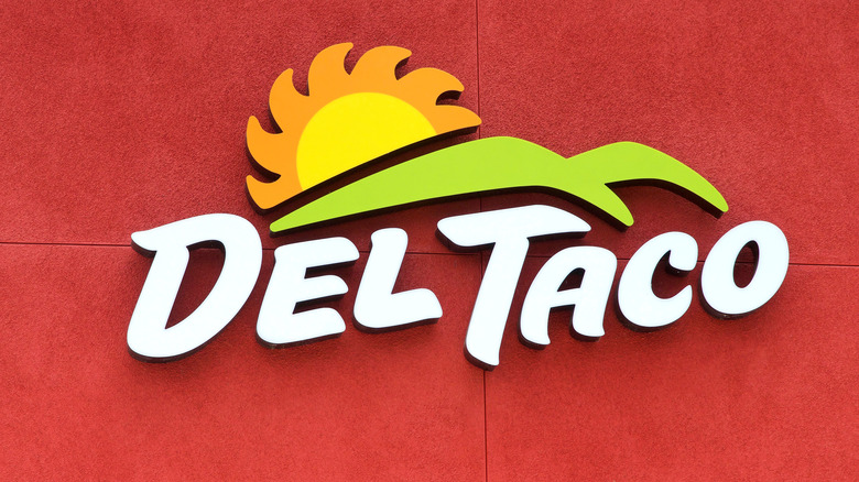 A Del Taco sign