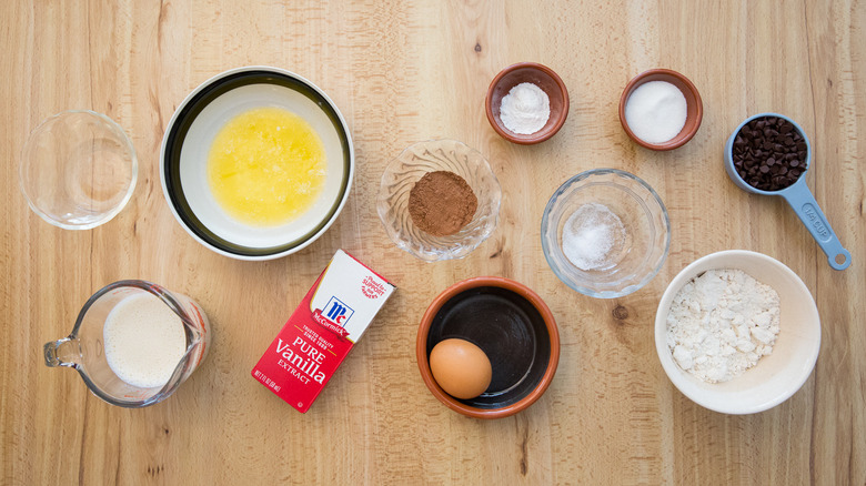 pancake bite ingredients on table