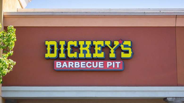 Dickey's barbecue pit sign