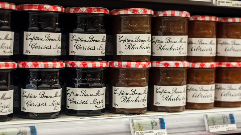 Jars of Bonne Maman jam