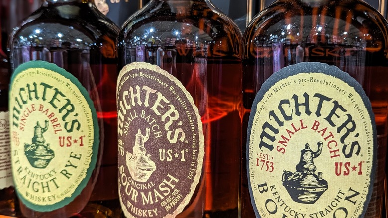 DIfferent bottles of Michter's Bourbon