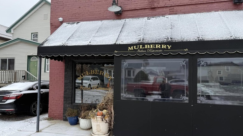 Mulberry storefront sign