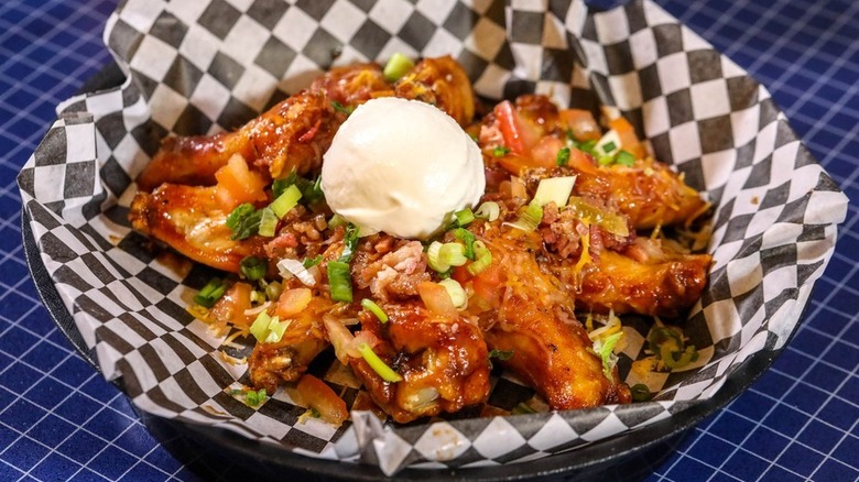 A basket of chicken wing nachos from Carolina Kitchen & BBQ in Sparks, Nevada.