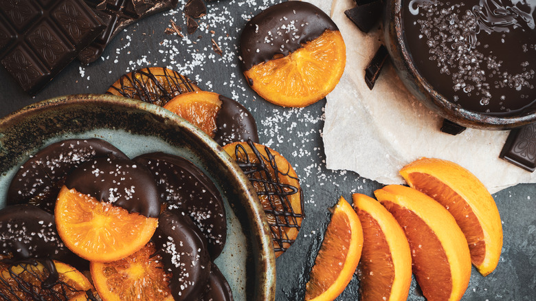 Candied oranges in chocolate