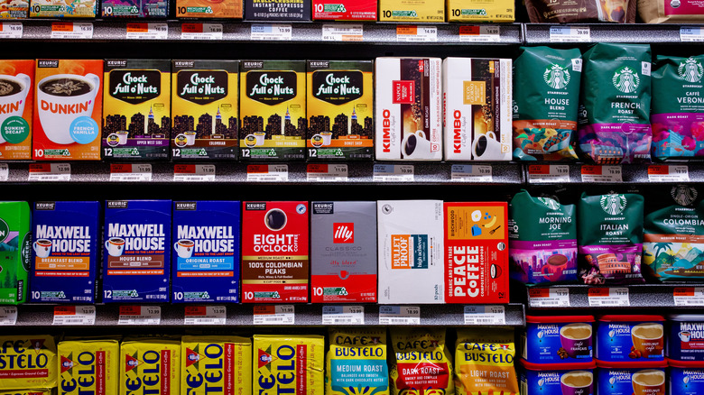 Coffee in supermarket