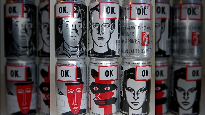 Different can designs of OK soda