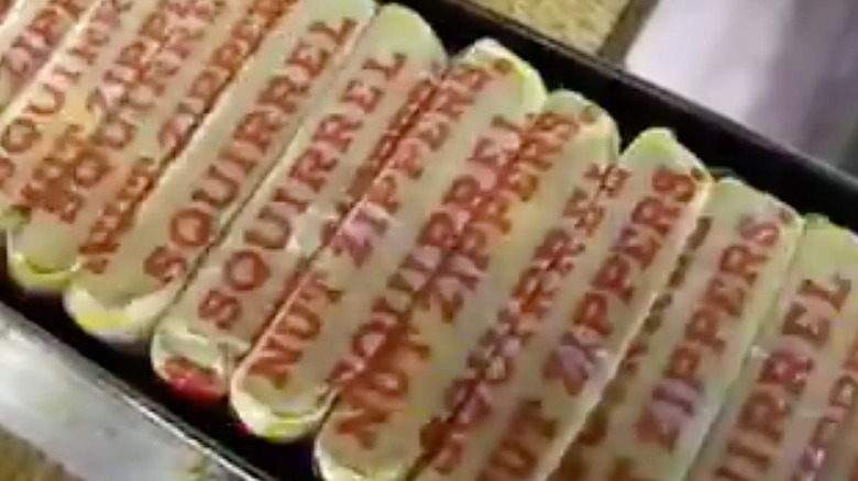 A production line full of Squirrel Nut Zippers