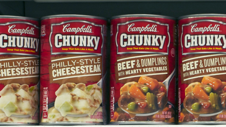 Cans of Campbell's Chunky Soup