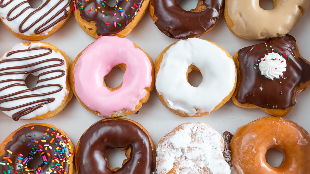 Colorful assortment of doughnuts