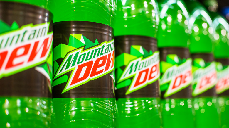 Bottles of Mountain Dew