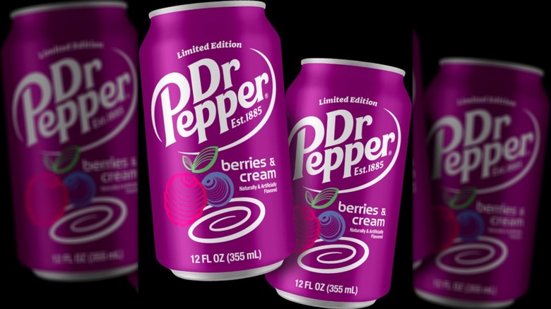 Cans of Dr. Pepper Berries & Cream