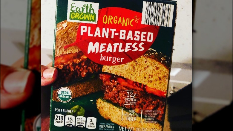 Box of EarthGrown Organic Plant-Based Meatless Burger