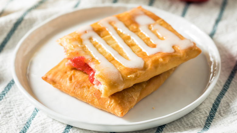 Toaster pastries on plate 