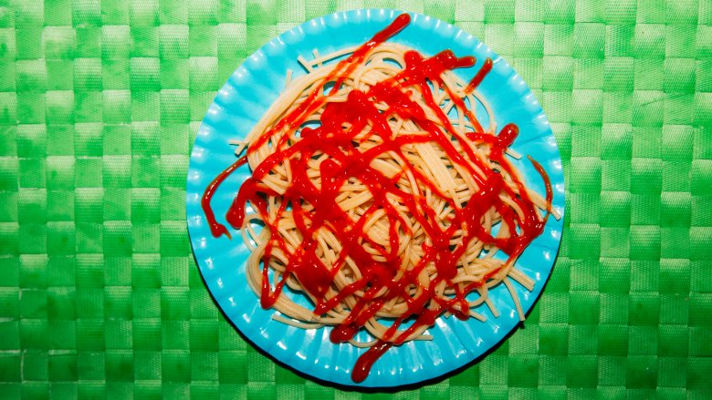 Ketchup on pasta 