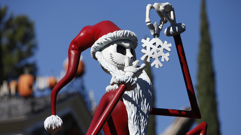 Jack Skellington in Santa Claus suit