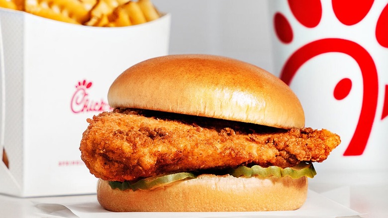 A Chick-fil-A Original Sandwich meal.