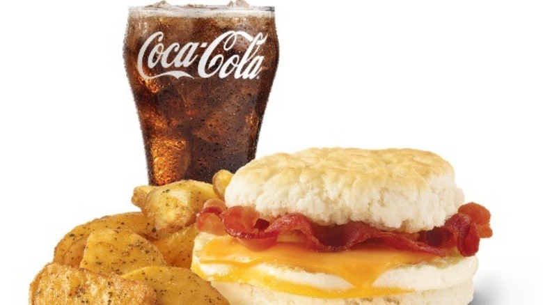 Wendy's breakfast combo with Coke 