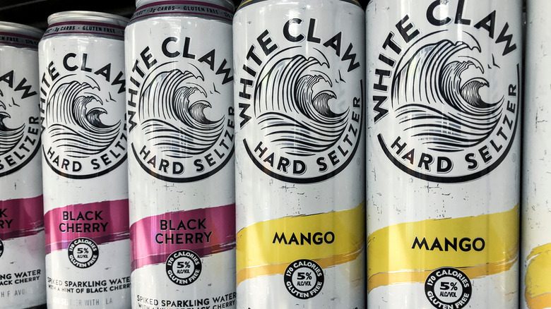 White Claw cans of mango and black cherry