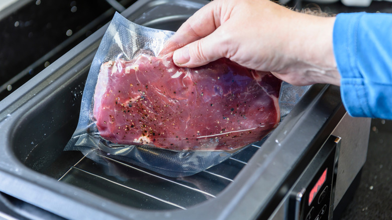 Cooking steak sous vide