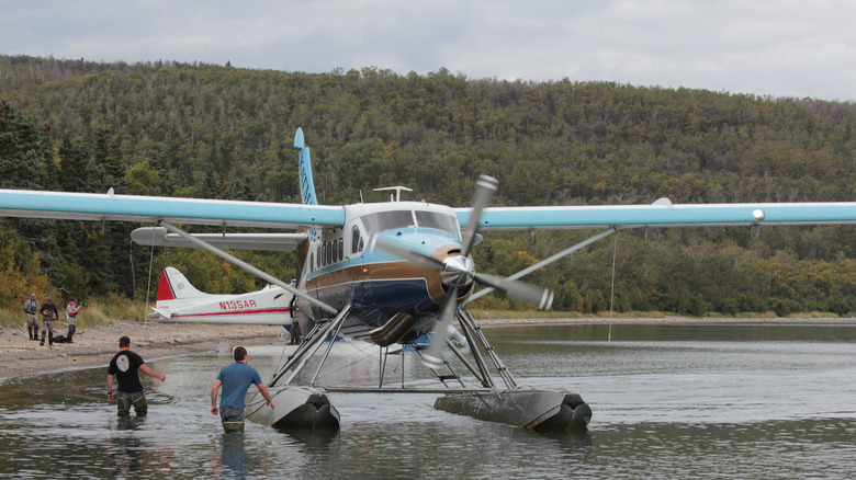 Small plane taking off from Alaska
