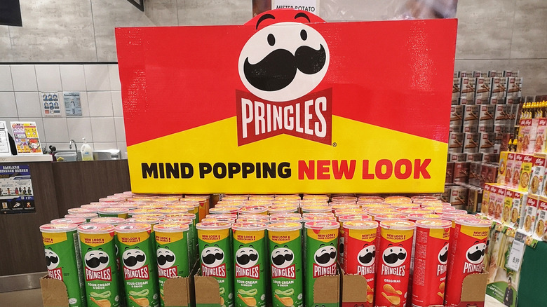Pringles display at a store
