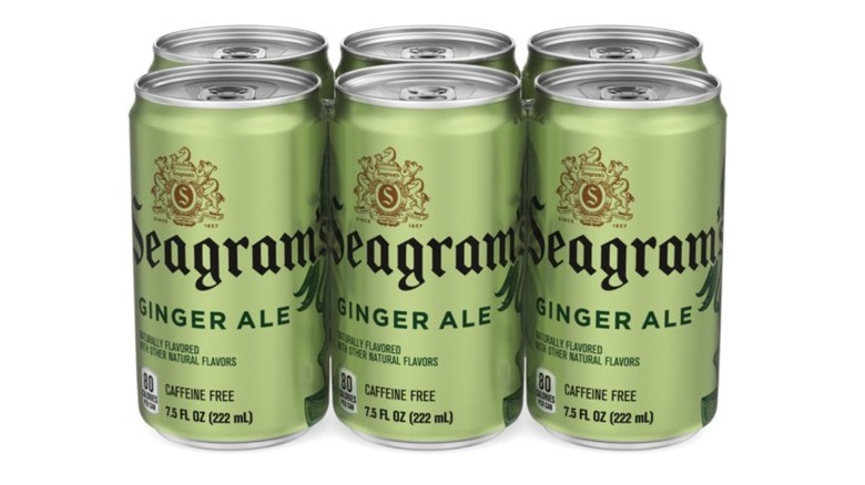 Cans of Seagram ginger ale