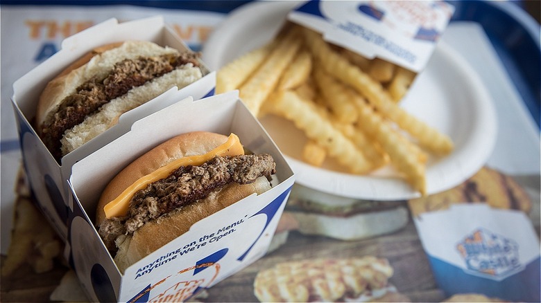 White Castle sliders and fries